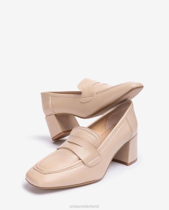 Unisa 02B0612 loafer met een hak vrouwen beige