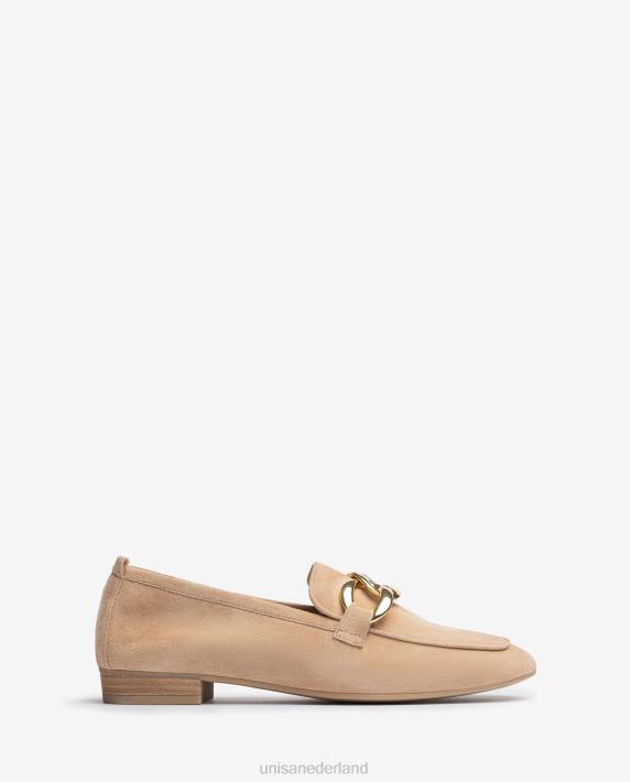 Unisa 02B0615 loafer met een ketting vrouwen beige