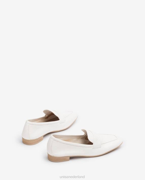 Unisa 02B0618 leren instappers vrouwen wit