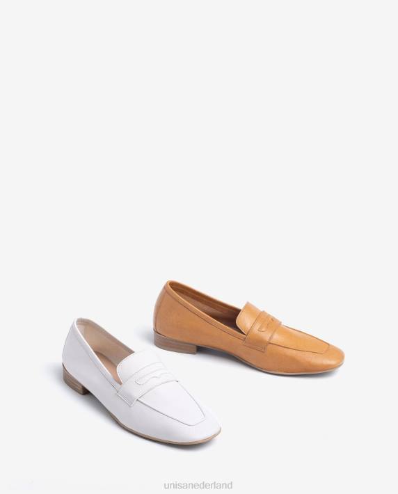 Unisa 02B0618 leren instappers vrouwen wit