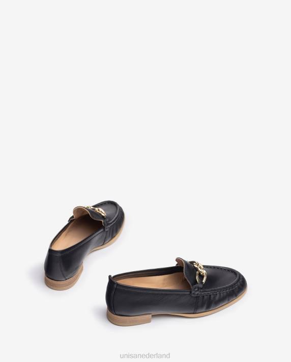 Unisa 02B0621 loafer met een ketting vrouwen zwart