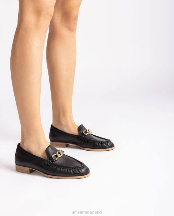 Unisa 02B0621 loafer met een ketting vrouwen zwart