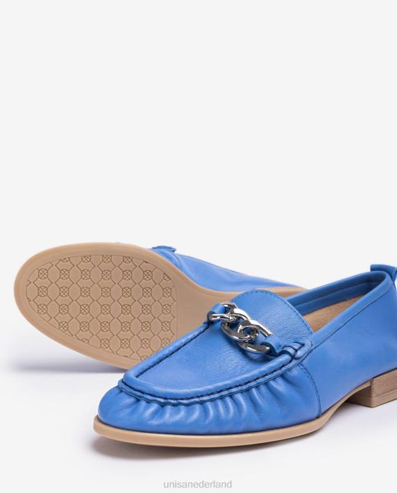 Unisa 02B0622 loafer met een ketting vrouwen blauw