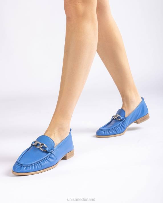Unisa 02B0622 loafer met een ketting vrouwen blauw