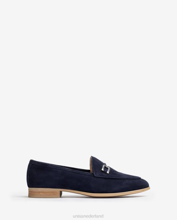 Unisa 02B0624 loafer met bies vrouwen blauw