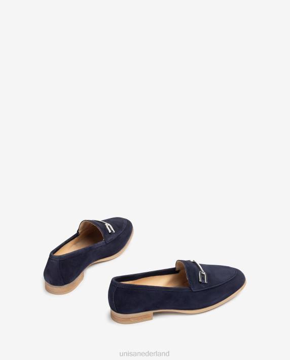 Unisa 02B0624 loafer met bies vrouwen blauw