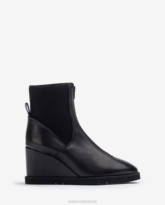 Unisa 02B01003 hoge enkellaars met sleehak vrouwen bevallig