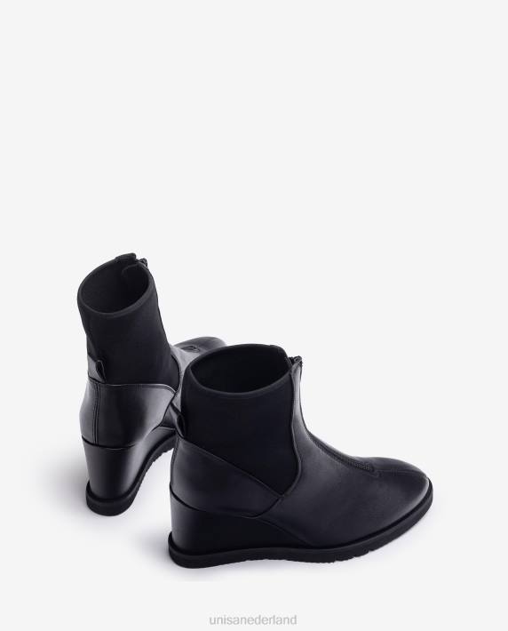 Unisa 02B01003 hoge enkellaars met sleehak vrouwen bevallig