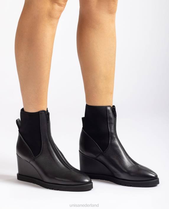 Unisa 02B01003 hoge enkellaars met sleehak vrouwen bevallig