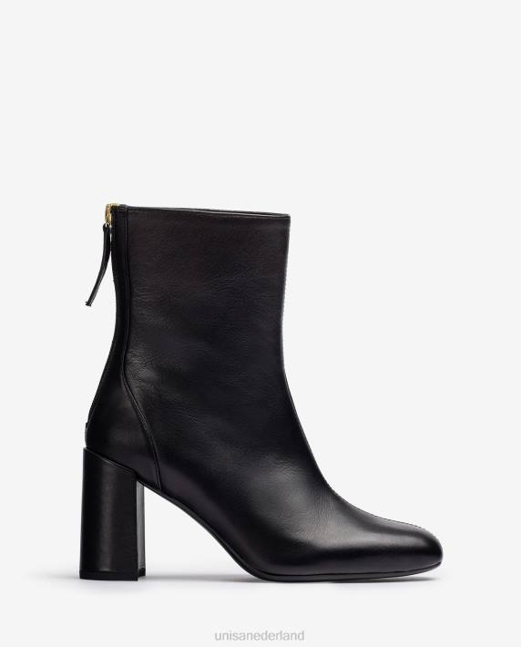 Unisa 02B01006 Enkellaars met vierkante neus en een naad in het midden vrouwen mode