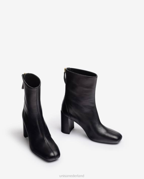 Unisa 02B01006 Enkellaars met vierkante neus en een naad in het midden vrouwen mode