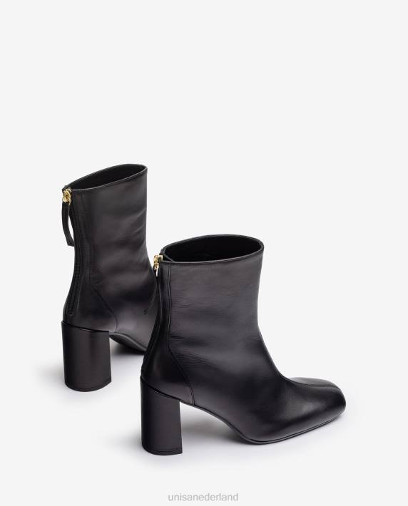 Unisa 02B01006 Enkellaars met vierkante neus en een naad in het midden vrouwen mode