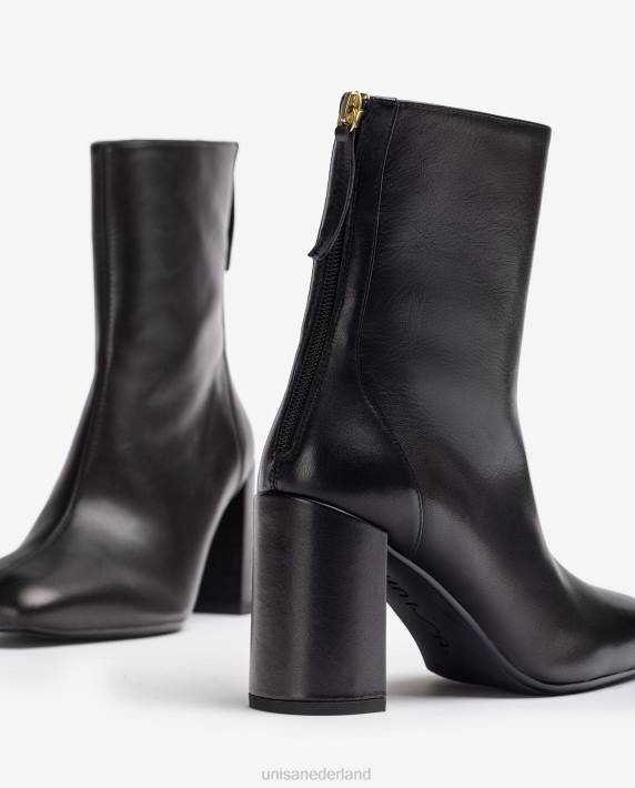 Unisa 02B01006 Enkellaars met vierkante neus en een naad in het midden vrouwen mode