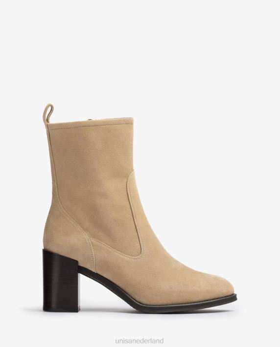 Unisa 02B01007 enkellaars met hoge hak vrouwen beige