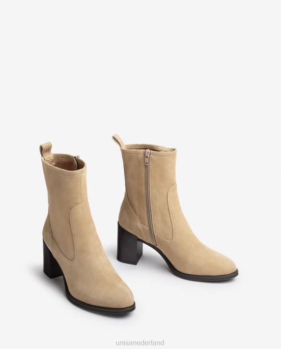 Unisa 02B01007 enkellaars met hoge hak vrouwen beige