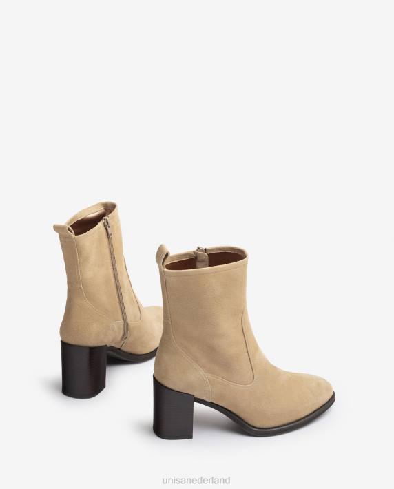 Unisa 02B01007 enkellaars met hoge hak vrouwen beige