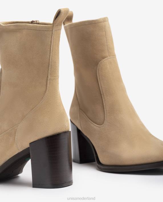 Unisa 02B01007 enkellaars met hoge hak vrouwen beige