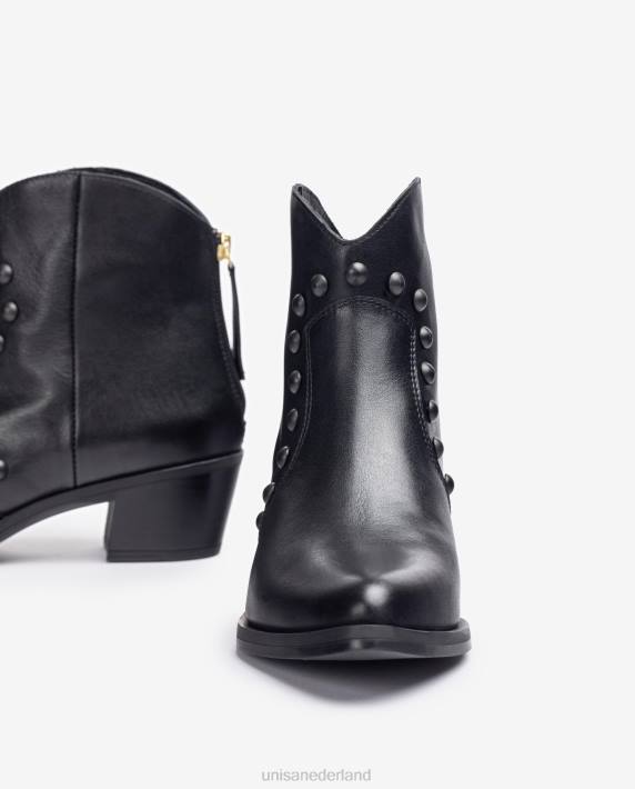 Unisa 02B01015 Enkellaarsje in cowboystijl met studs vrouwen mode
