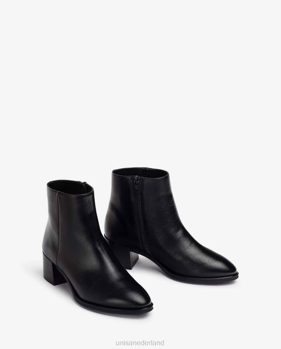 Unisa 02B01020 leren enkellaarsjes met binnenrits vrouwen mode