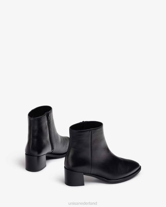 Unisa 02B01020 leren enkellaarsjes met binnenrits vrouwen mode