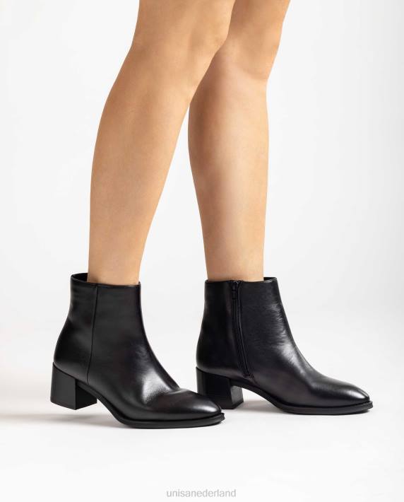 Unisa 02B01020 leren enkellaarsjes met binnenrits vrouwen mode