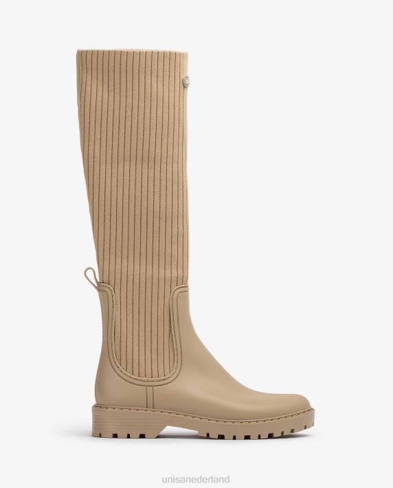 Unisa 02B01029 superzachte regenlaarzen vrouwen bruin