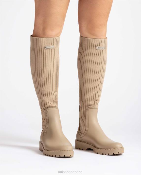 Unisa 02B01029 superzachte regenlaarzen vrouwen bruin