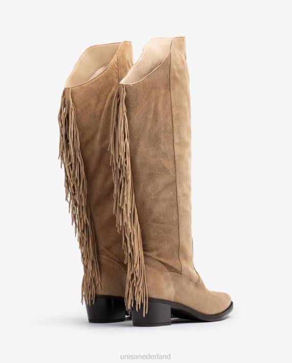 Unisa 02B01037 suède laars met kwastjes vrouwen bevallig