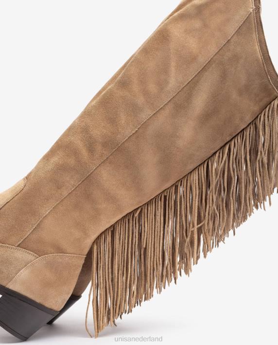 Unisa 02B01037 suède laars met kwastjes vrouwen bevallig