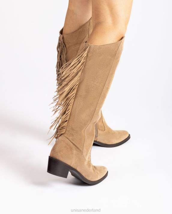 Unisa 02B01037 suède laars met kwastjes vrouwen bevallig