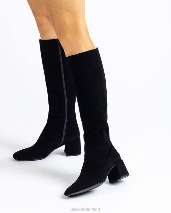 Unisa 02B01038 laars met brede hak vrouwen zwart