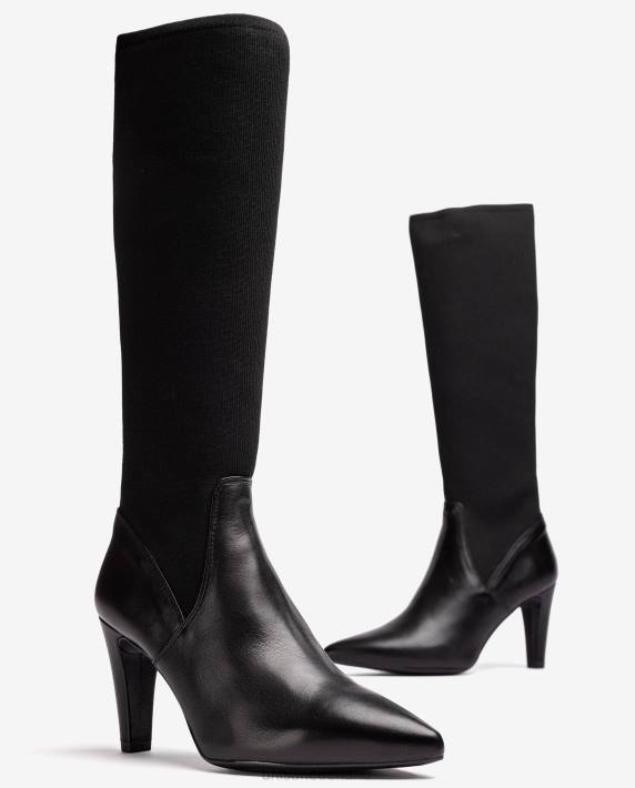 Unisa 02B01043 laars met bovenlijn van gerecycleerde stretchstof vrouwen mode