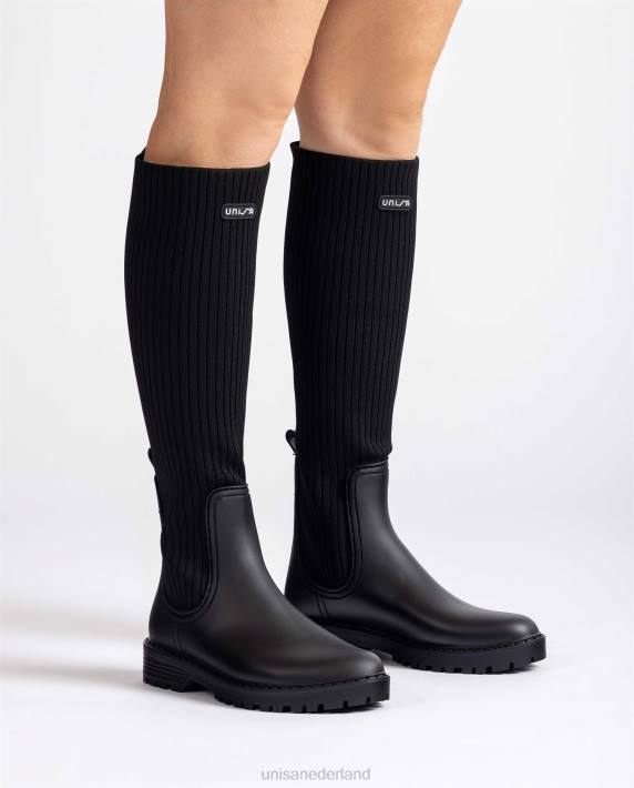 Unisa 02B01045 superzachte regenlaarzen vrouwen zwart