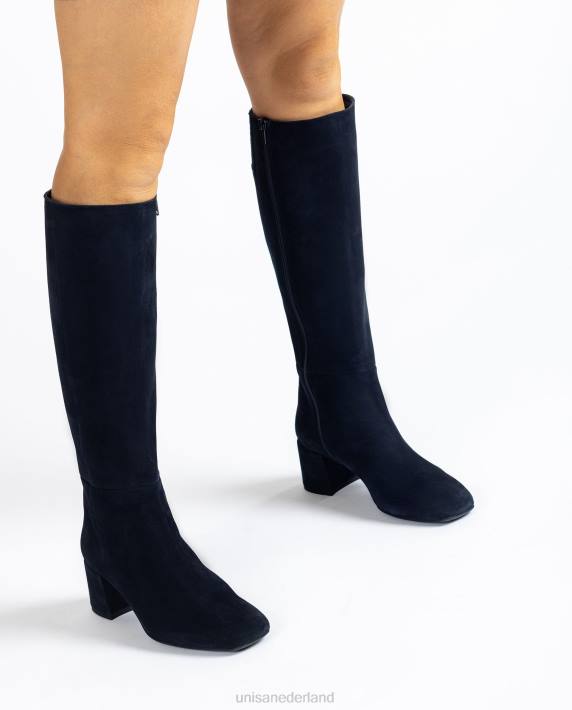 Unisa 02B01046 laars met brede hak vrouwen blauw