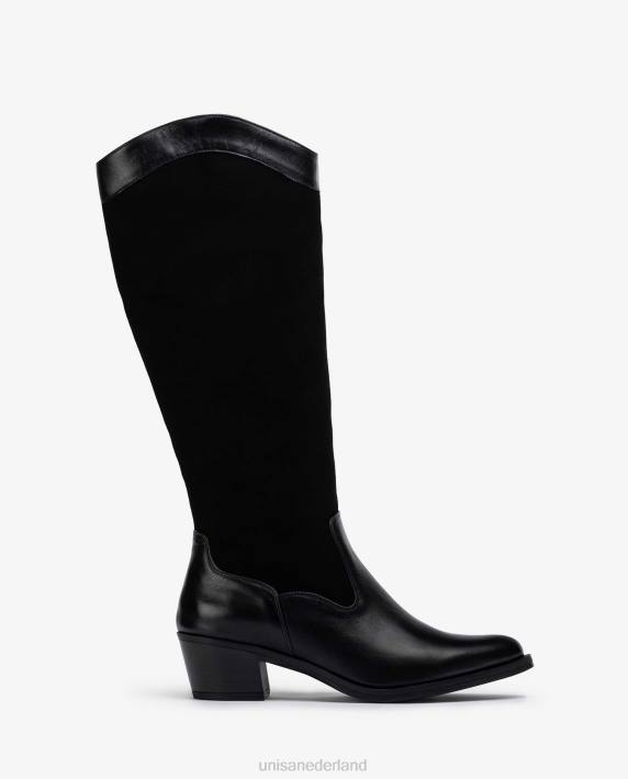 Unisa 02B01055 Enkellaarzen in cowboystijl met ritssluiting aan de binnenkant vrouwen mode