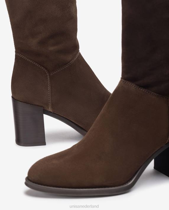 Unisa 02B01056 hoog uitgesneden laars met ritssluiting aan de binnenkant vrouwen mode