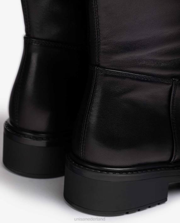 Unisa 02B01059 leren laarzen met lage hak vrouwen bevallig