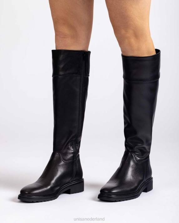 Unisa 02B01059 leren laarzen met lage hak vrouwen bevallig