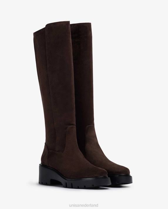 Unisa 02B01063 laarzen met binnenrits vrouwen bruin