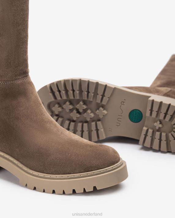 Unisa 02B01066 suède laars met stretchstof met patroon vrouwen mode