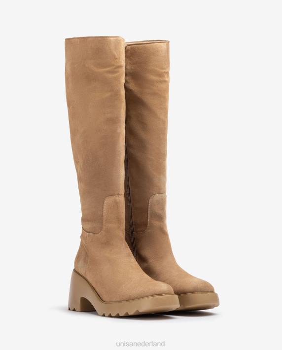 Unisa 02B01075 leren laars met rubberen zool vrouwen mode