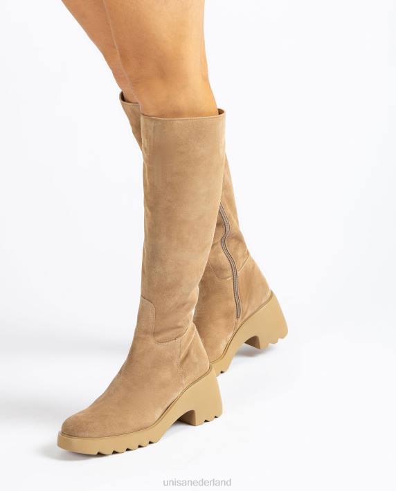 Unisa 02B01075 leren laars met rubberen zool vrouwen mode