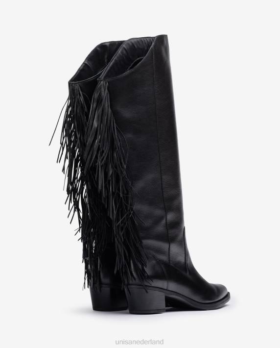 Unisa 02B01079 leren laars met kwastjes vrouwen bevallig