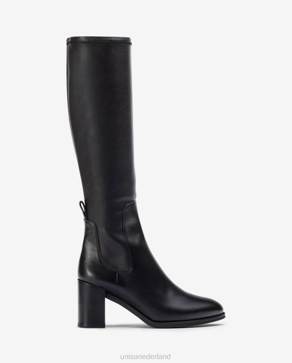 Unisa 02B01081 hoog uitgesneden laars met stretchstof vrouwen mode