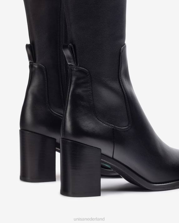 Unisa 02B01081 hoog uitgesneden laars met stretchstof vrouwen mode