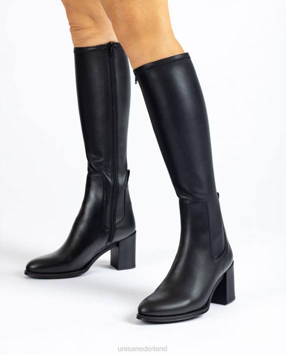 Unisa 02B01081 hoog uitgesneden laars met stretchstof vrouwen mode