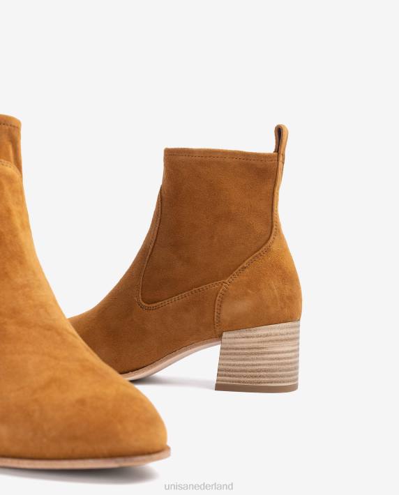 Unisa 02B0845 suède enkellaars met hak vrouwen mode