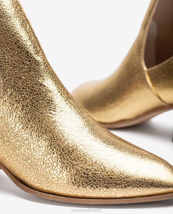 Unisa 02B0848 enkellaars van leer met metallic effect vrouwen mode