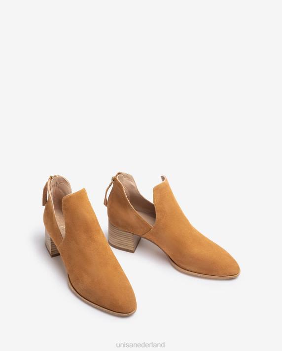 Unisa 02B0849 suède enkellaars vrouwen bruin