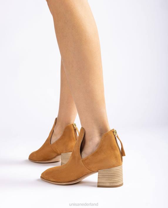 Unisa 02B0849 suède enkellaars vrouwen bruin